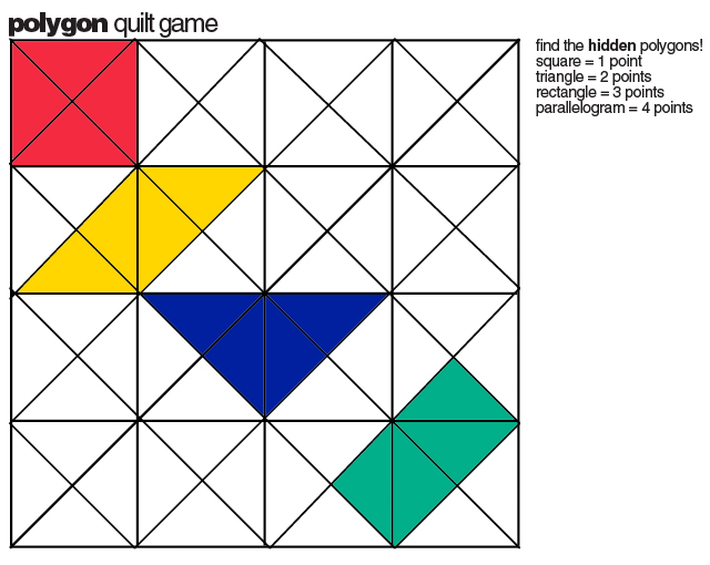 E is for Explore! Polygon Quilt Game
