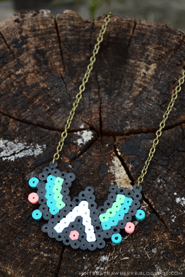 DIY Perler Bead Tribal HalfNecklace Minted Strawberry