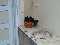 More unsightly bagged dog doo in front of house - Castro, San Francisco CA 94114