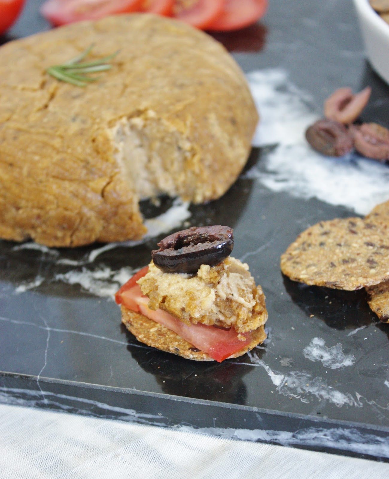 This Rawsome Vegan Life aged pine nut cheese with garlic & rosemary