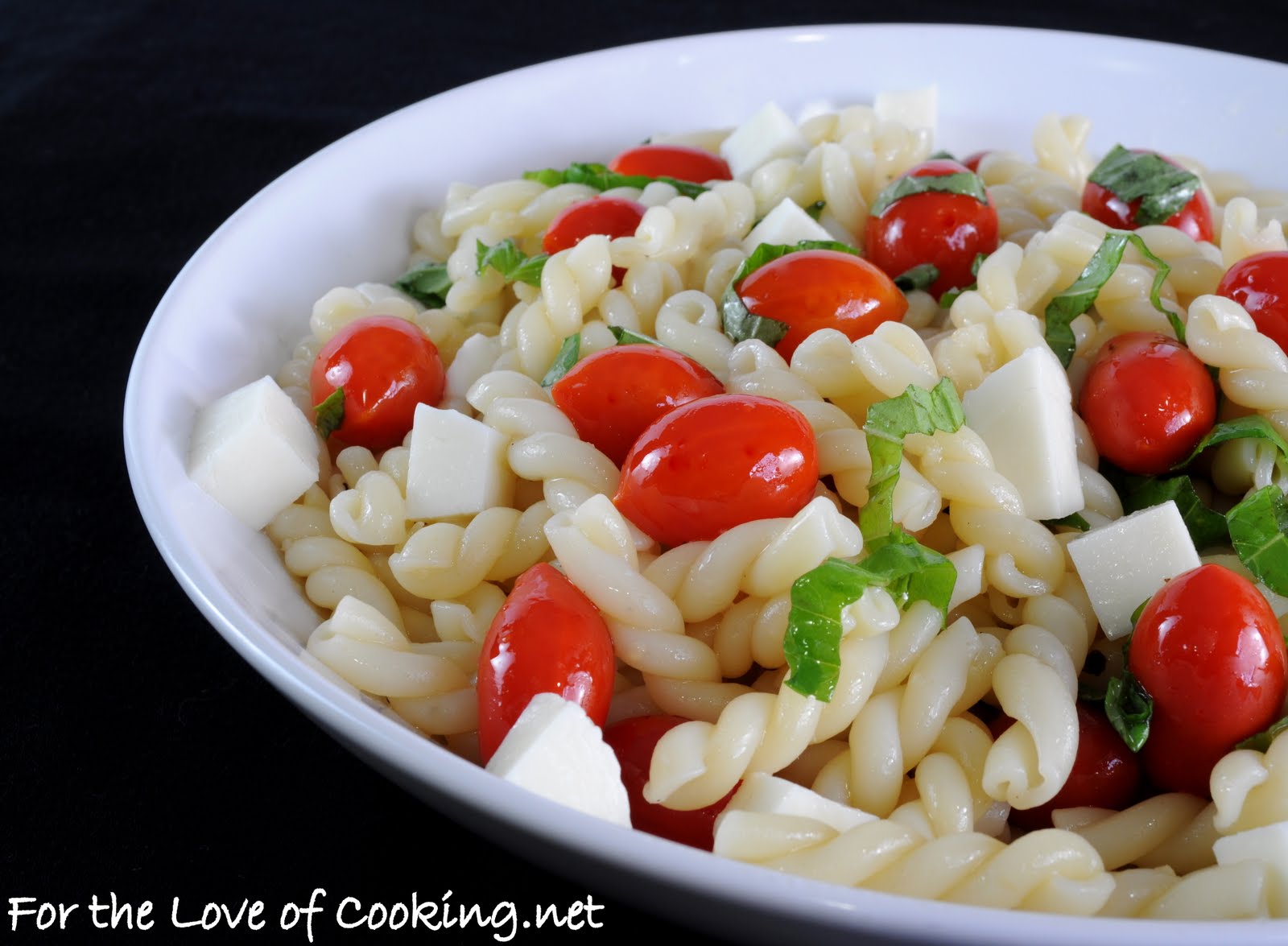 Caprese Pasta Salad with a White Balsamic Vinaigrette For the Love of