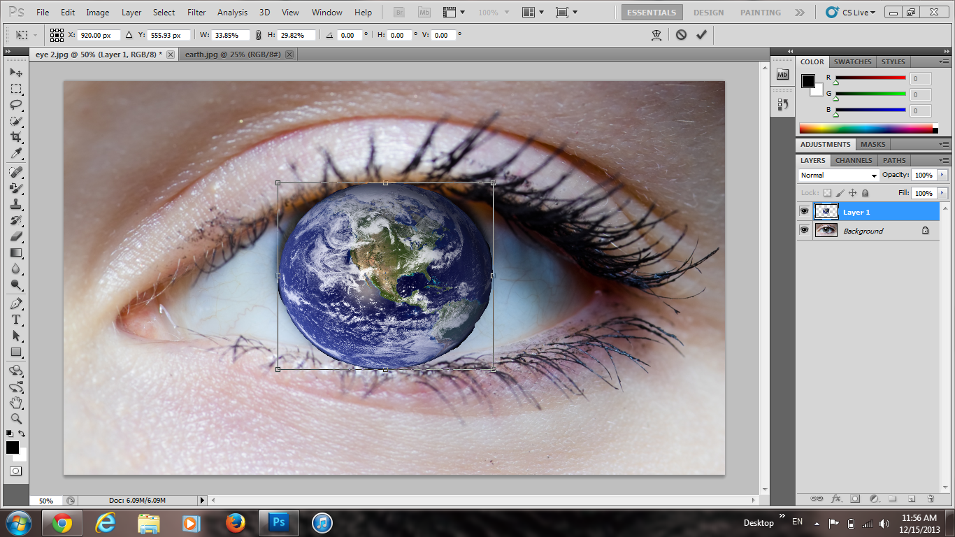 Teen DIY Eye Reflection with