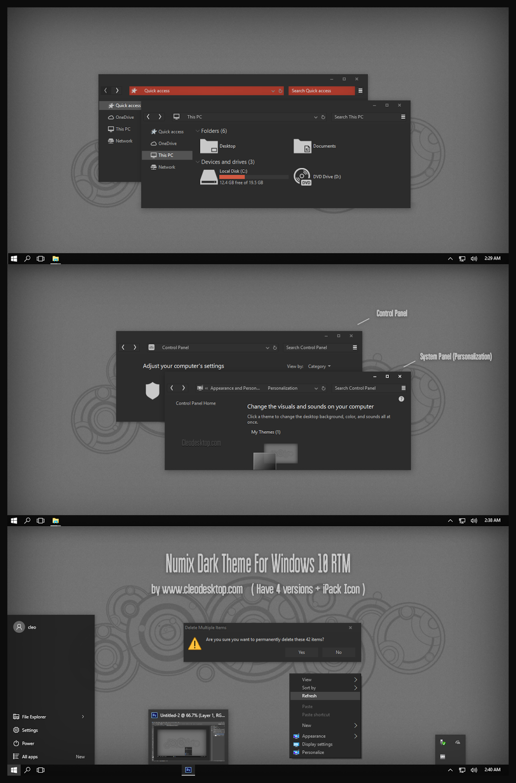 Yosem Dark Theme For Windows 10 Rtm By Cleodesktop Wi vrogue.co