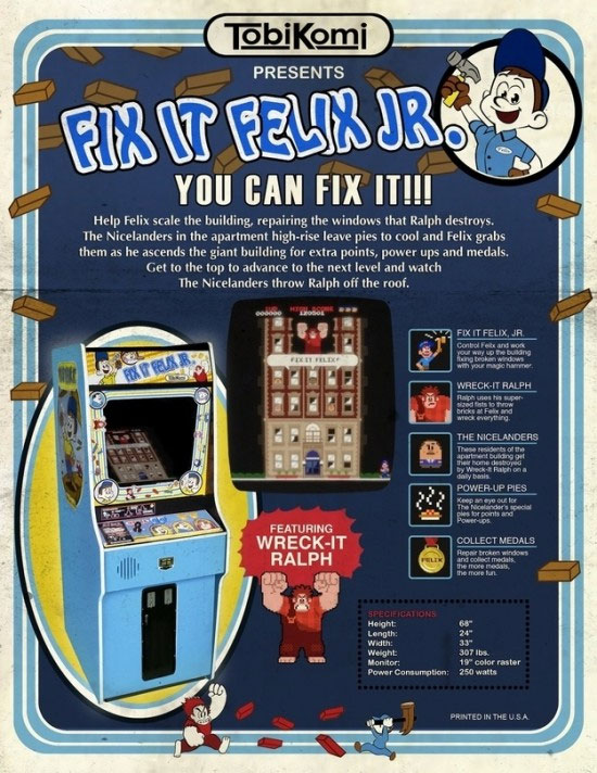 El juego arcade 'Fix It Felix Jr.' ("¡Rompe Ralph!") portado para Mega