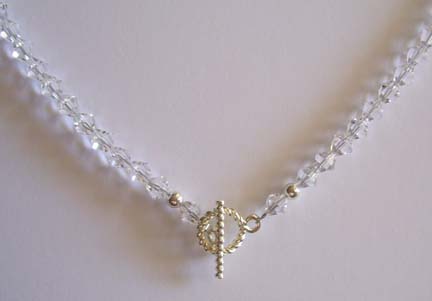 Clear Swarovski Crystal Necklace (close-up)