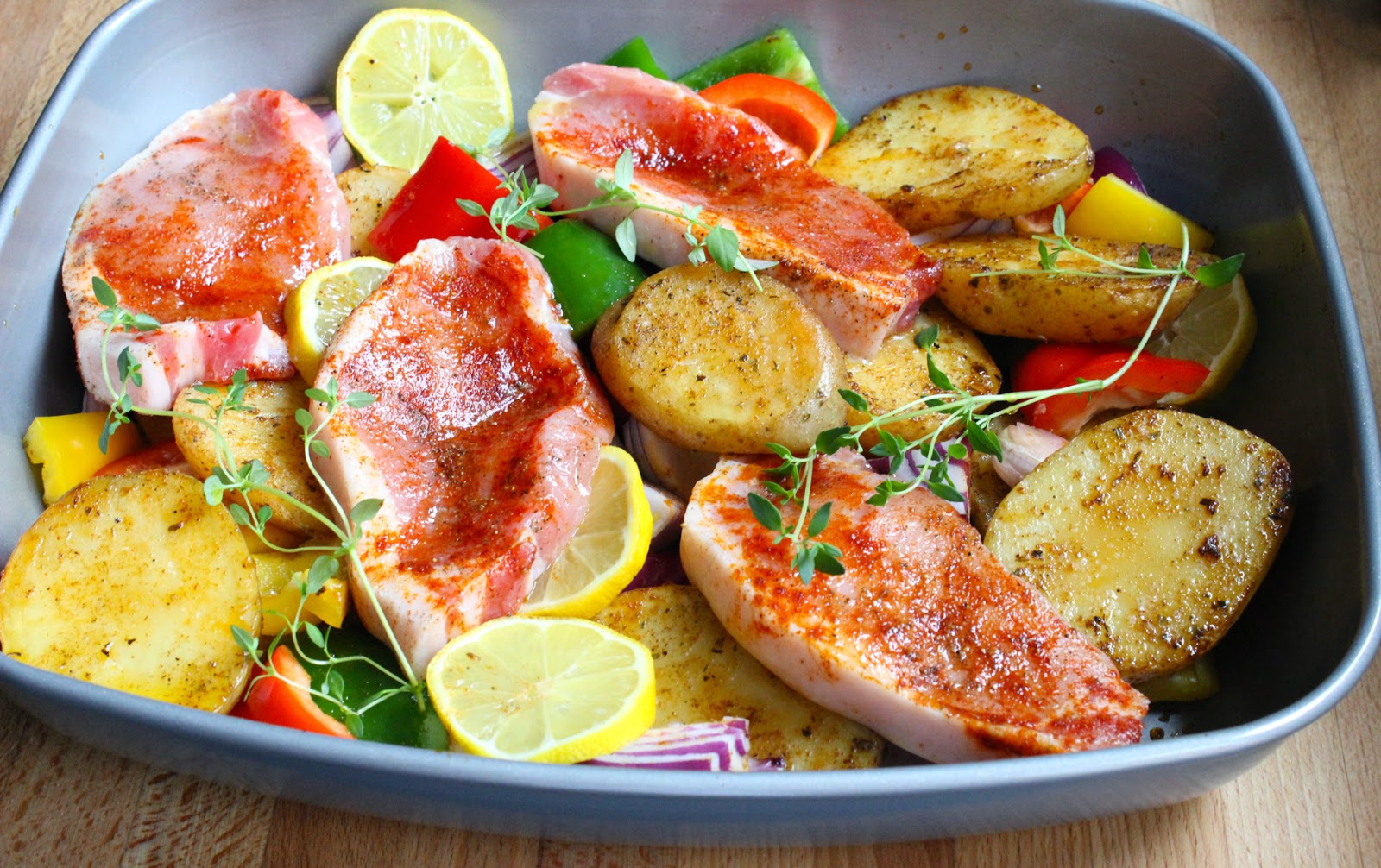 Pork and Pepper Smoked Paprika Tray Bake A Glug of Oil