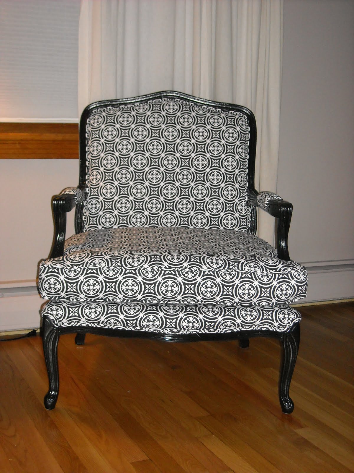 The Creative Grapevine Black and White Bergere Chair