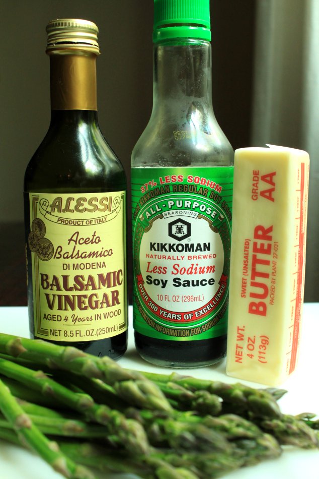 A Teaspoon and A Pinch Roasted Asparagus with Balsamic Browned Butter