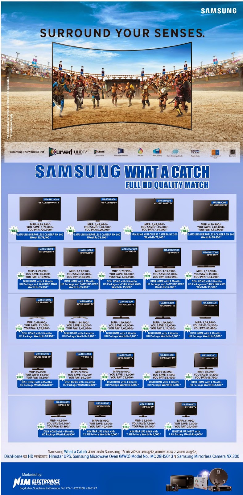 Samsung TV What a Catch Cash Back Offer Win Guaranteed Prize on