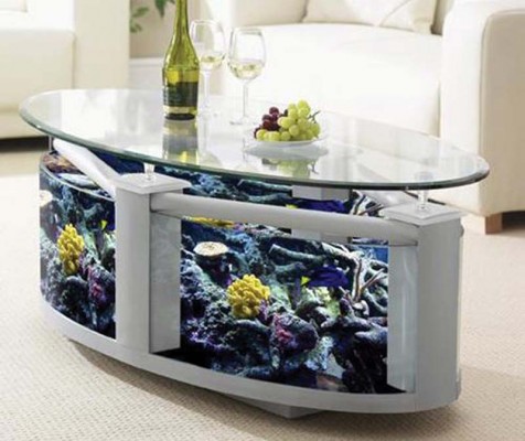 simple aquarium coffee table