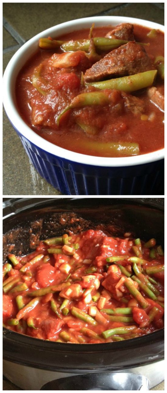 Slow Cooked Lebanese Green Beans and Beef (Lubia) from The Lemon Bowl