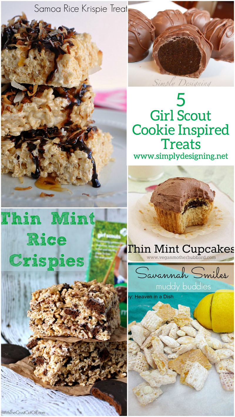 5 Girl Scout Cookie Inspired Treats | #recipes #roundup #girlscoutcookies #desesert