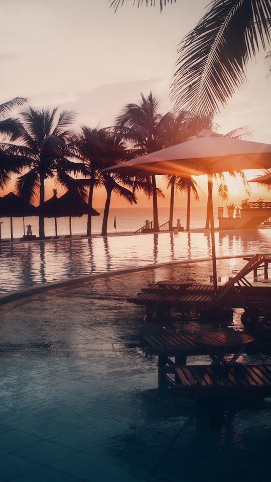   Resorts Sunset   Android Best Wallpaper
