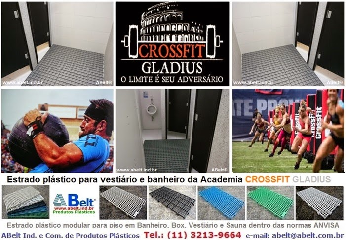 CrossFit Gladius Moema | Estrado plástico para vestiário, chuveiro, box e vestiário