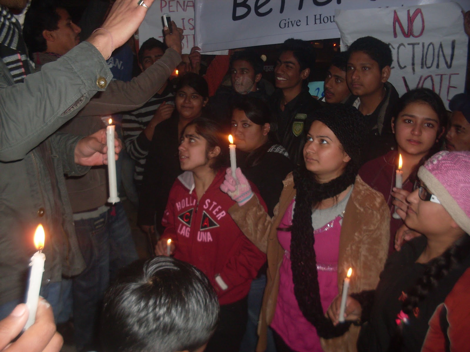 Jalandhar, Punjab, India Volunteer For A Better India Candle Light