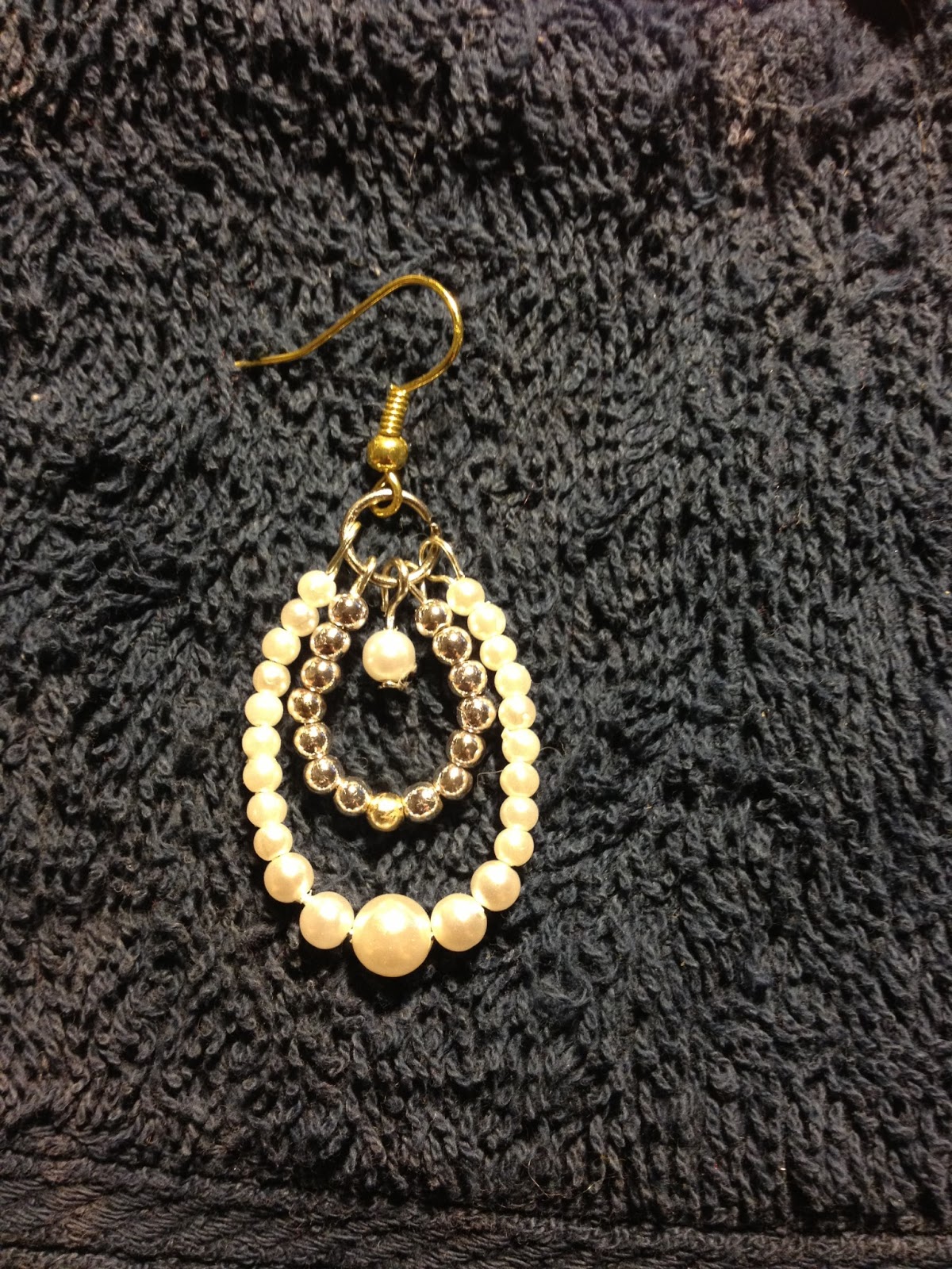 Life of a bored House Wife (domestic engineer) pearl beaded earrings