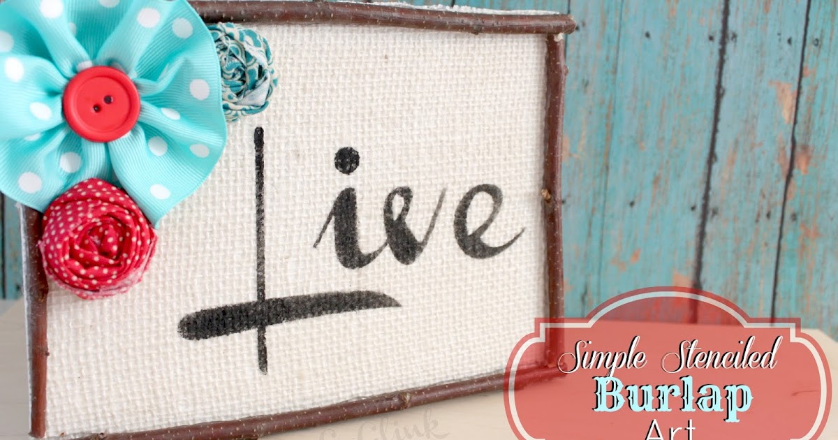 PitterAndGlink {Simple Stenciled Burlap Art}