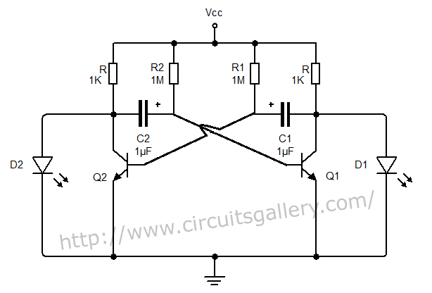 circuit diagram of astable multivibrator astable multivibrator using transistors transistorised circuit diagram of astable multivibrator astable multivibrator using transistors transistorised