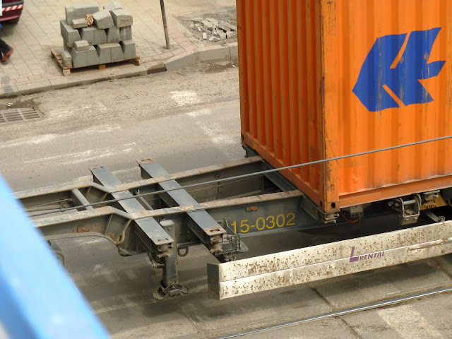 SCANIA 124L 420 4x2 White Truck + Container Trailer Orange Container