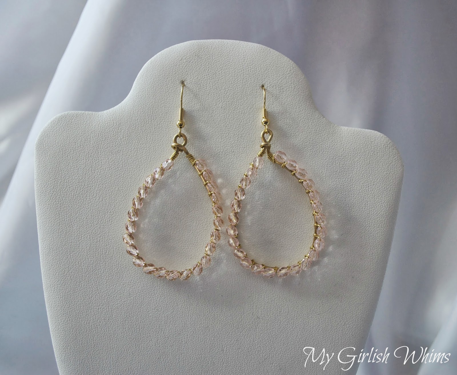 DIY Wire Wrapped Teardrop Earrings My Girlish Whims