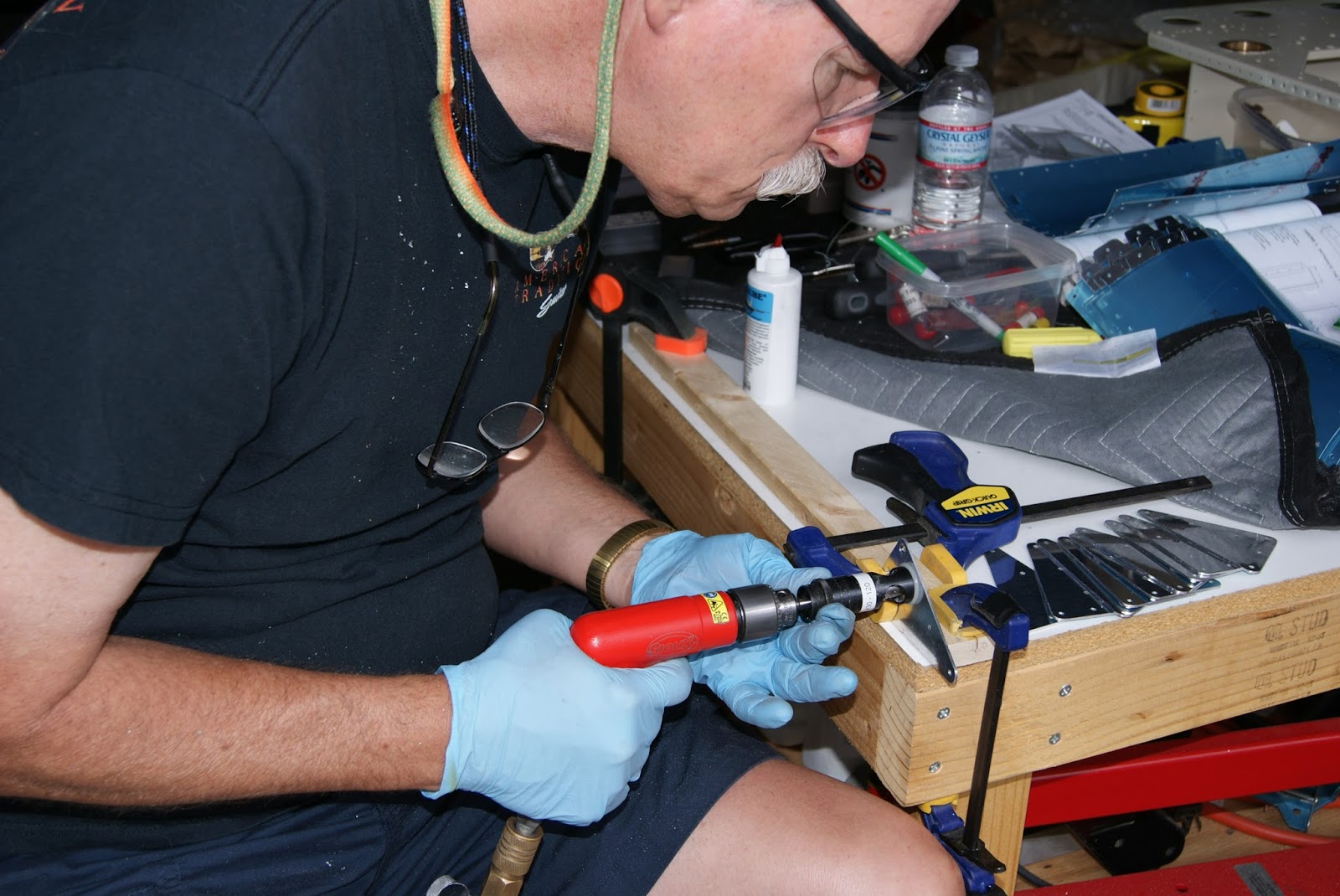 DOG Aviation John's RV12 Blog Countersinking W1268 Bottom Skin Doublers