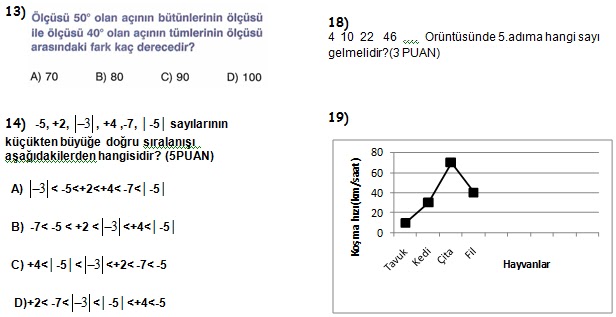 6. Sinif Matematik 2. Dönem 1. Yazılı Soruları 2013 - Ödevvar,oguz hoca