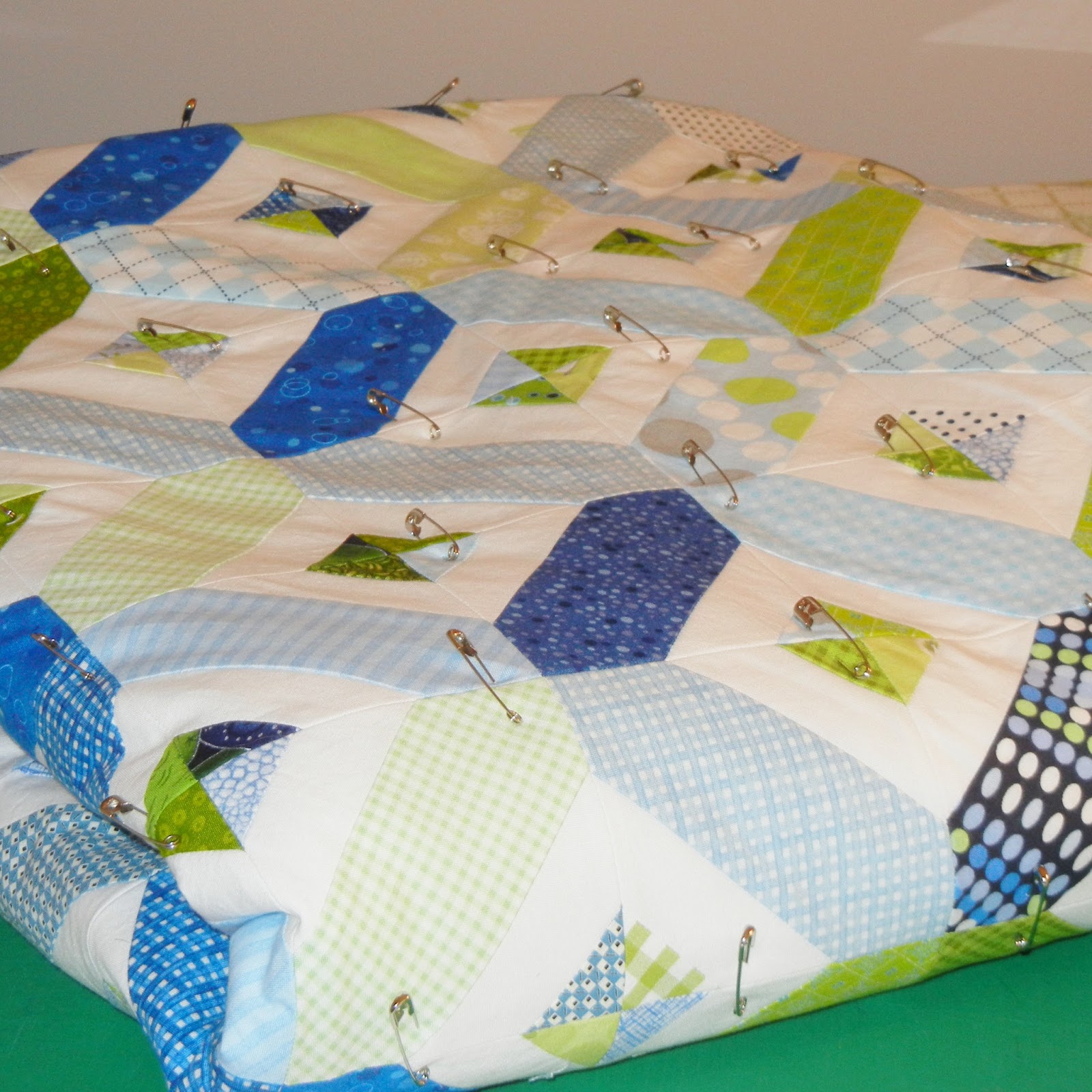 Joanie's Trendy Quilts Tutorial on How to Sandwich a Quilt