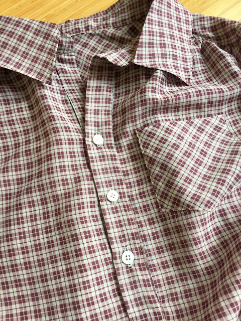 Diary of a Chainstitcher: Itch to Stitch Mila Shirt in Marc Jacob Sheer Plaid Cotton from Mood Fabrics