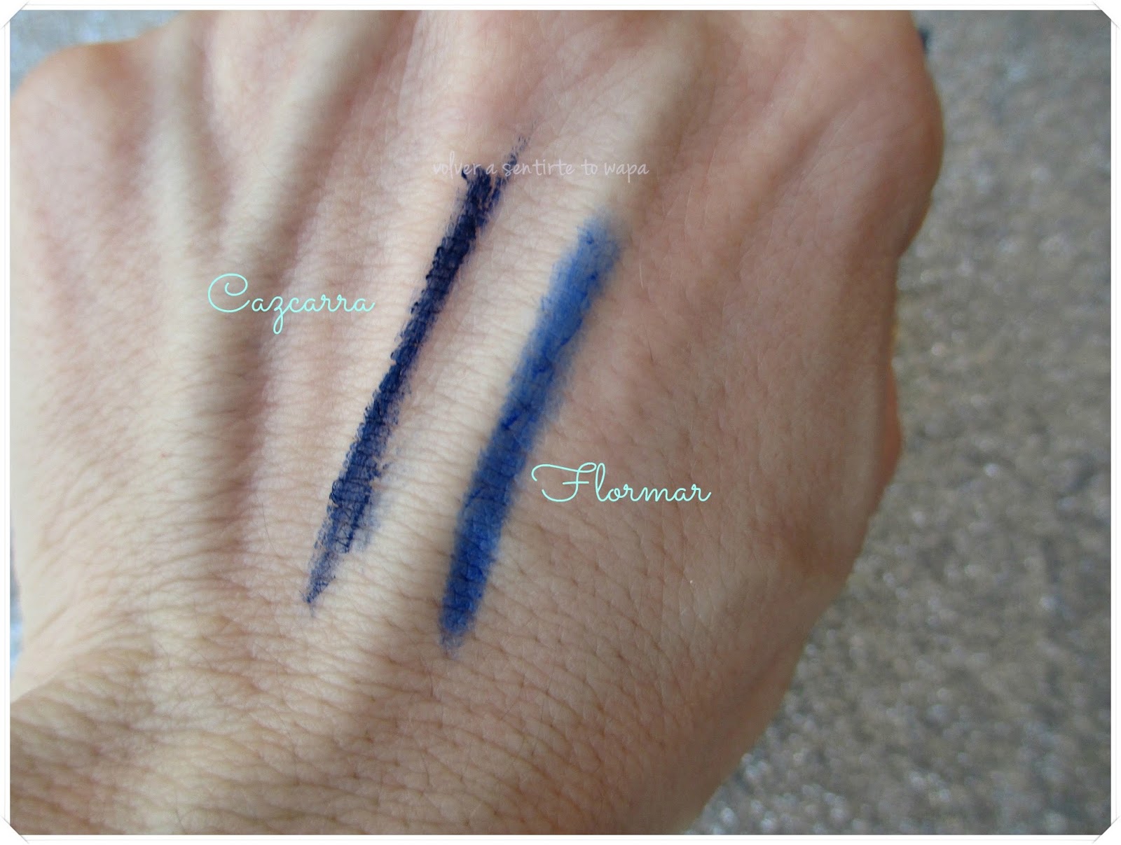 Delineadores azules - Ten Image de Cazcarra y Flormar - Swatches