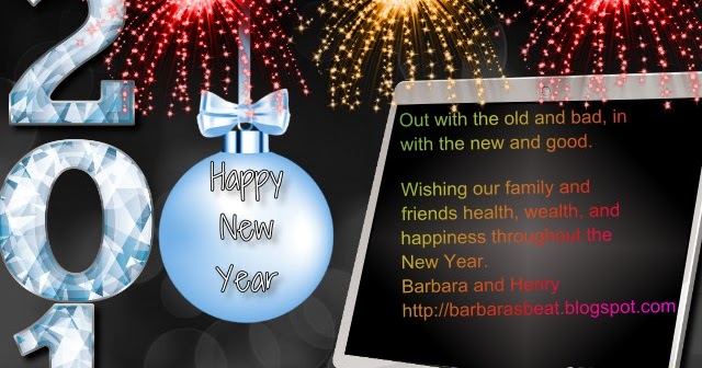Barbara&#039;s Beat: Happy New Year family and friends