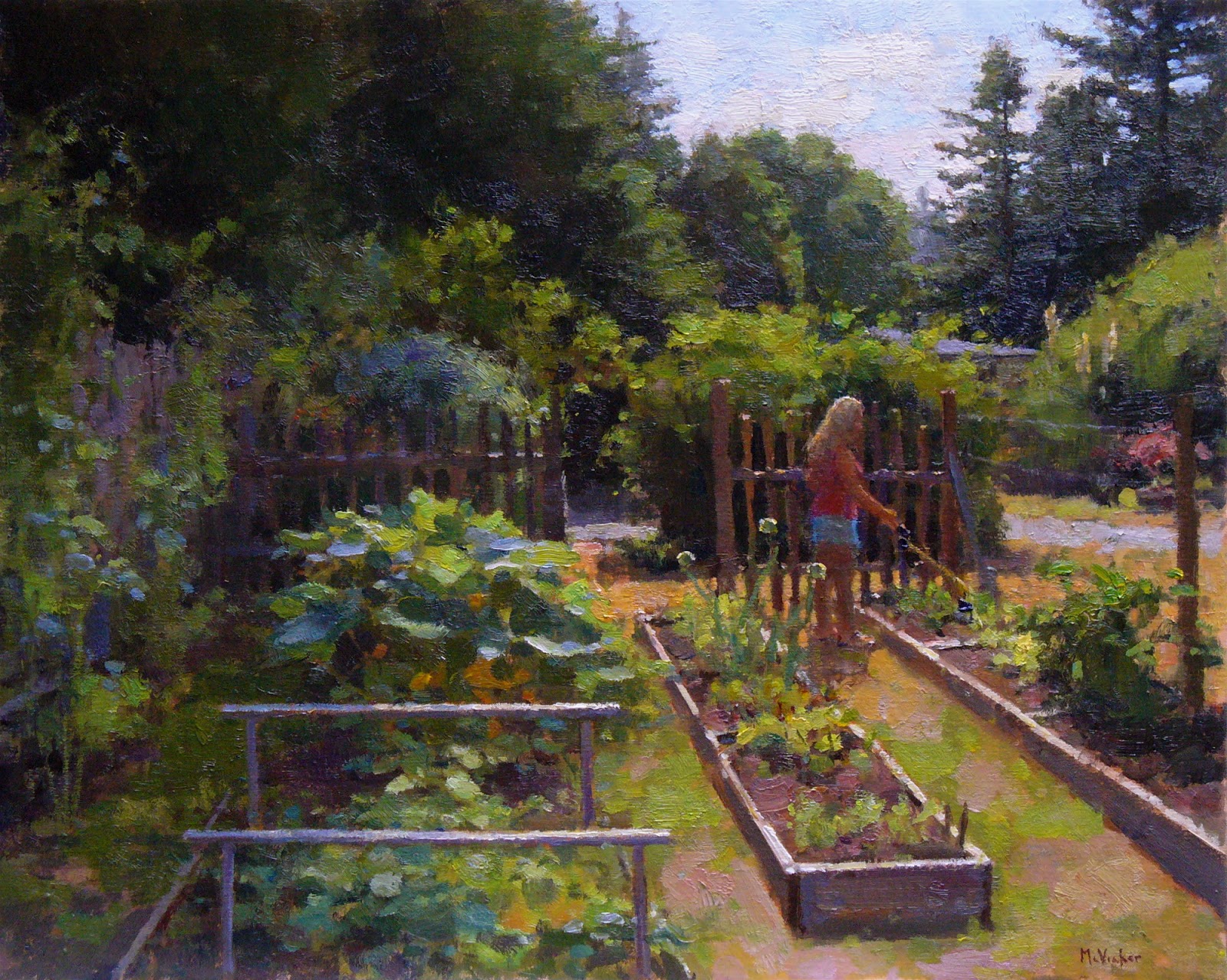 Lost Coast Daily Painters 'Jill's Garden' by Jim McVicker