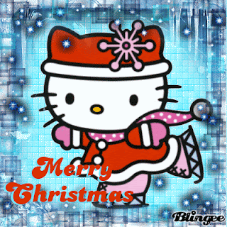 Hello Kitty Merry Christmas gif animation
