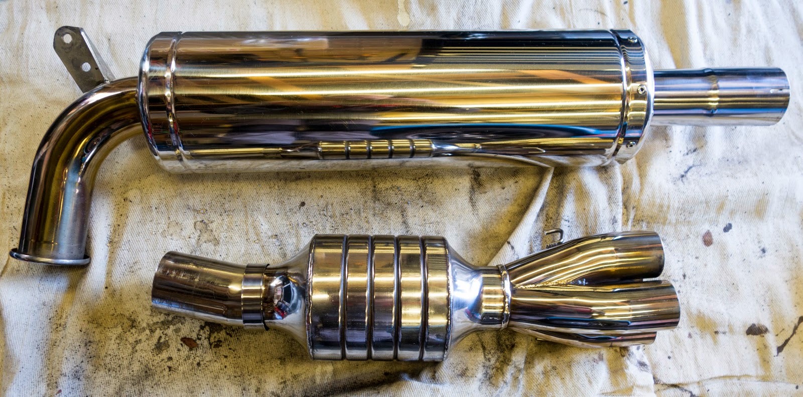 R500 Silencer and Catalytic Converter looking nice and shiny... again!