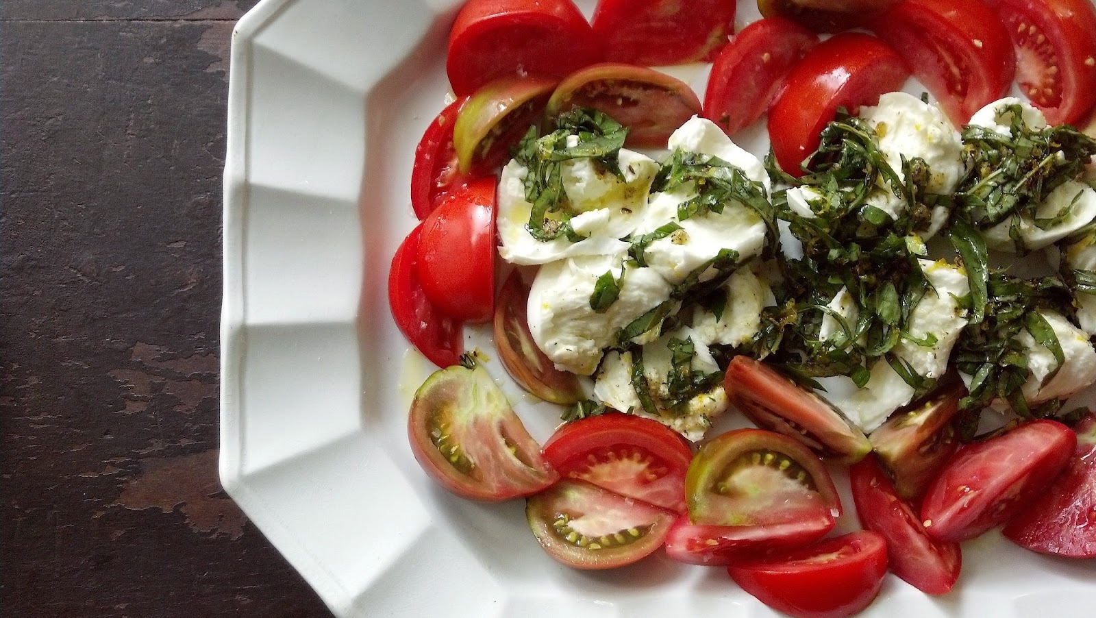 salted sugared spiced™ Marinated Buffalo Mozzarella and Tomato Salad