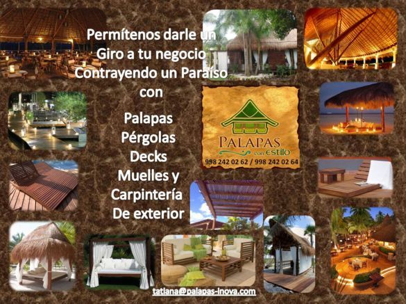 Palapas copnstruccion diseño instalacion reparacion muelles