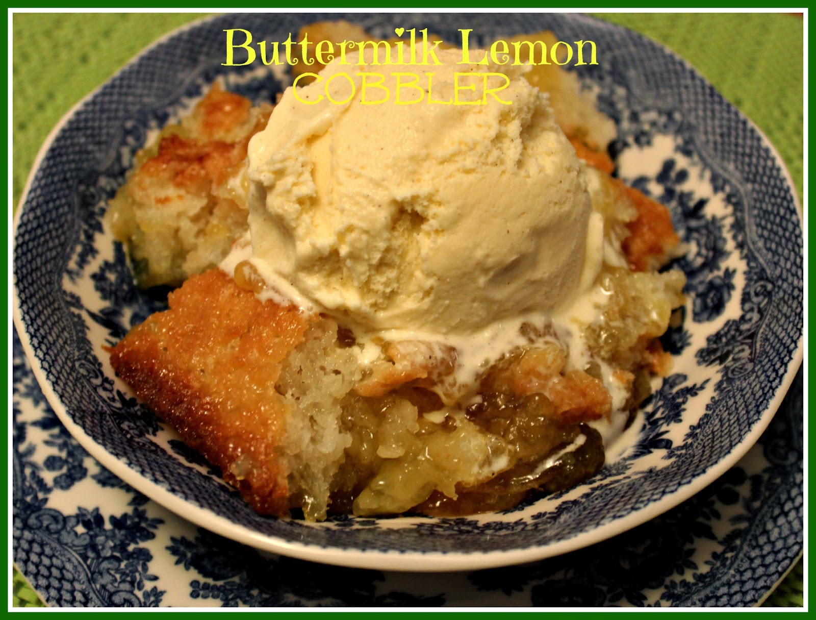 Sweet Tea and Cornbread Buttermilk Lemon Cobbler!
