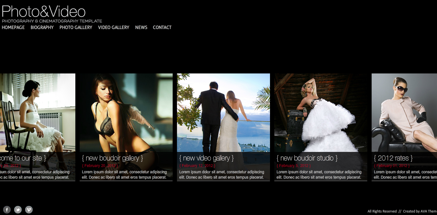 Flash-XML-Photography-and-Videography-Website-Template