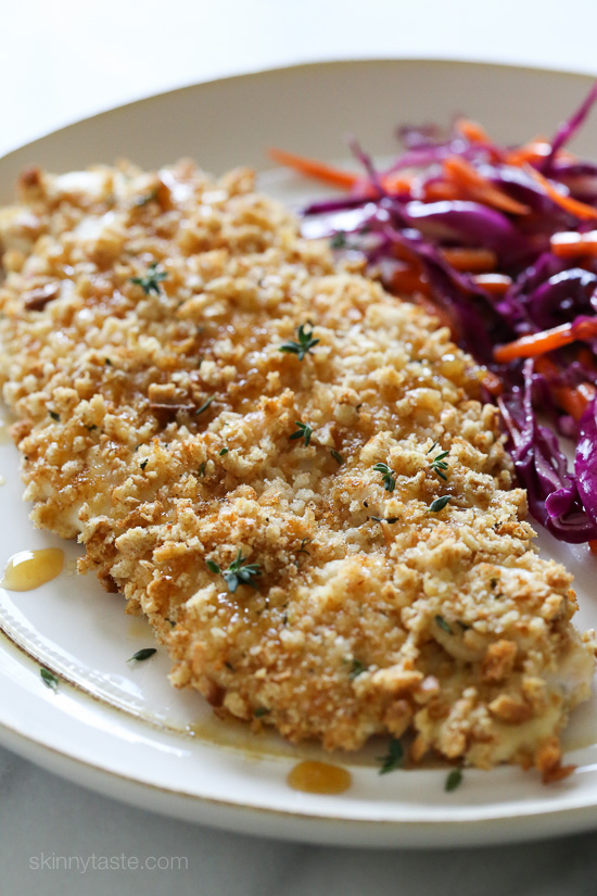 Waffle Crusted Chicken with Spicy Maple Sauce Skinnytaste