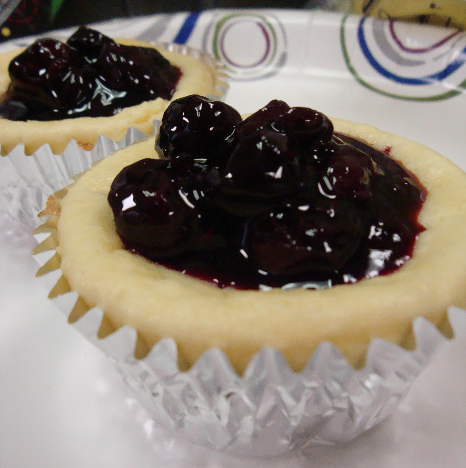 kimscookingfrenzy Blueberry and Lemon Baby Cheesecakes