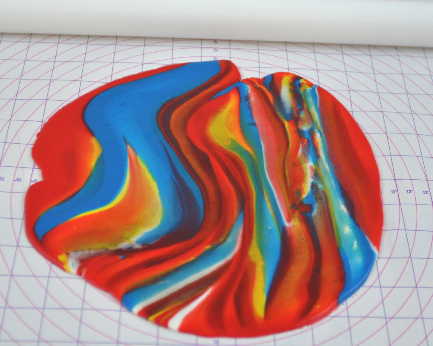 Beki Cook's Cake Blog Tie Dye Cake (aka How to Marblize Fondant)