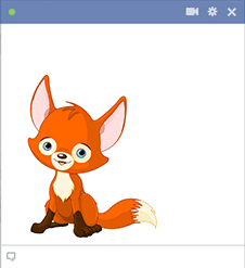 Cute fox sticker for Facebook
