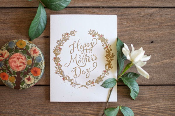 letterpress mothers day card ideas