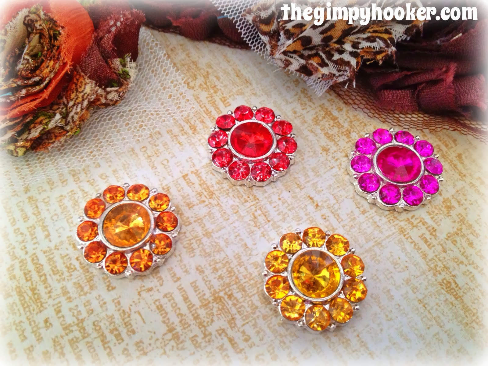 Studio Create Flowers and Rhinestone and Buttons, Oh my!