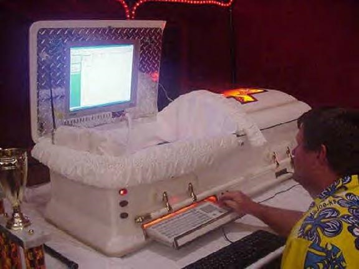 A computerized casket. For who?