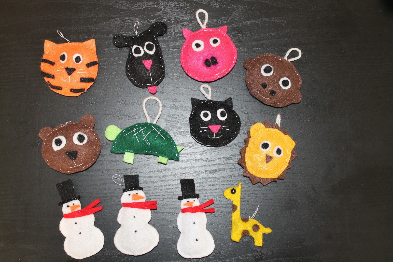 Kristen's Creative Corner Felt Animal Ornaments