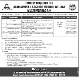 Azad Kashmir Medical College Jobs