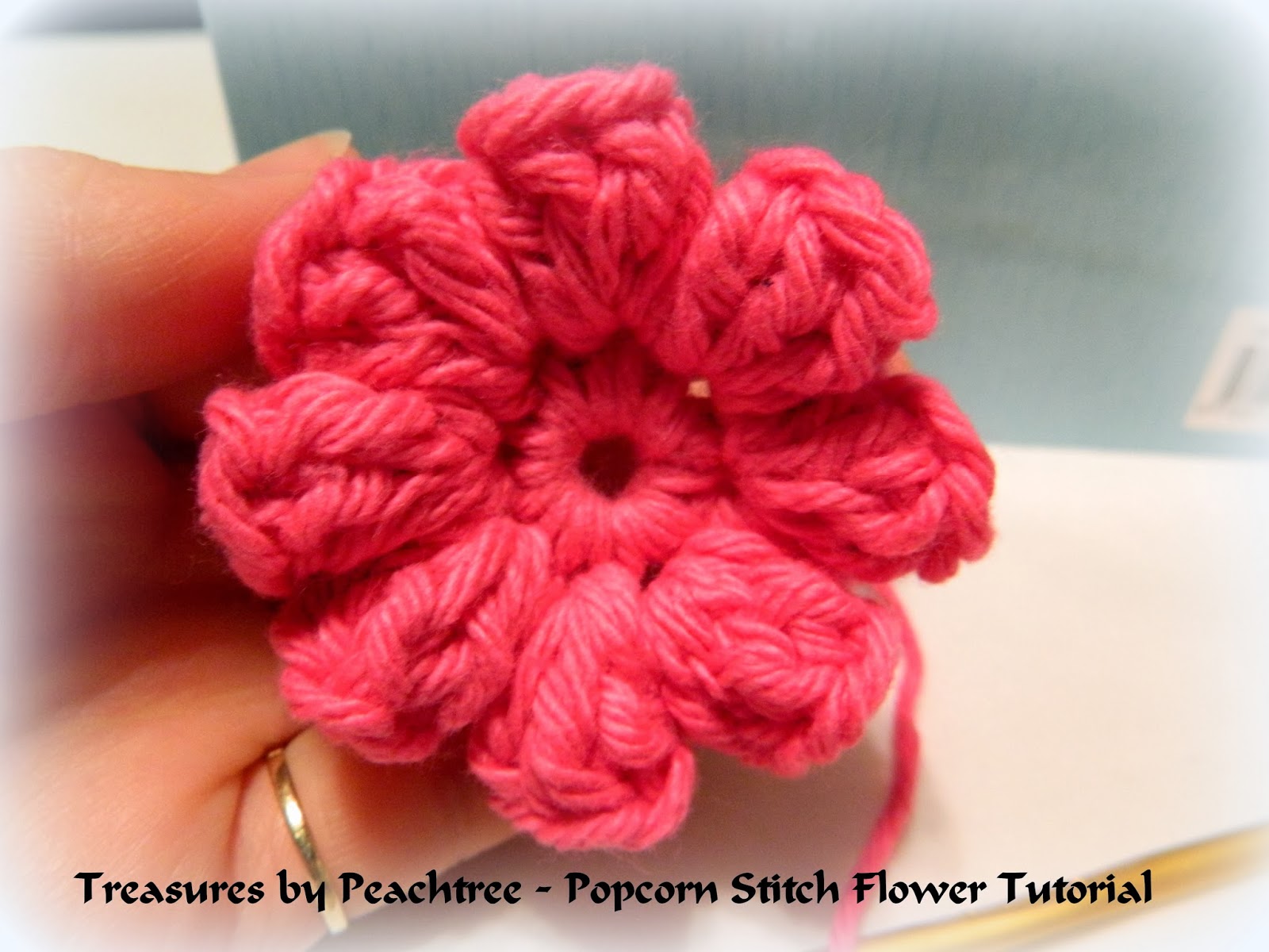 Treasures by Peachtree Popcorn Stitch Flower Pattern
