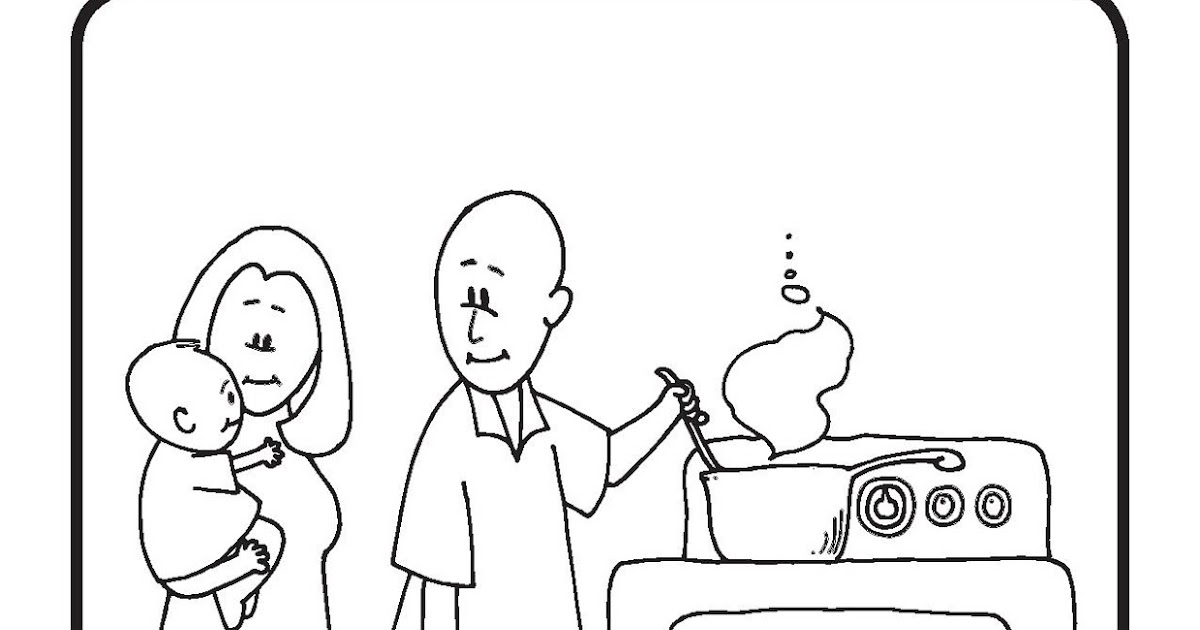 Pinto Dibujos: Cuidados en la cocina para colorear