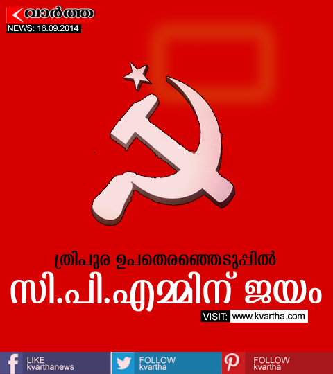 CPM wins Tripura assembly bypoll,Lok Sabha, Election, Congress, Minister, National.
