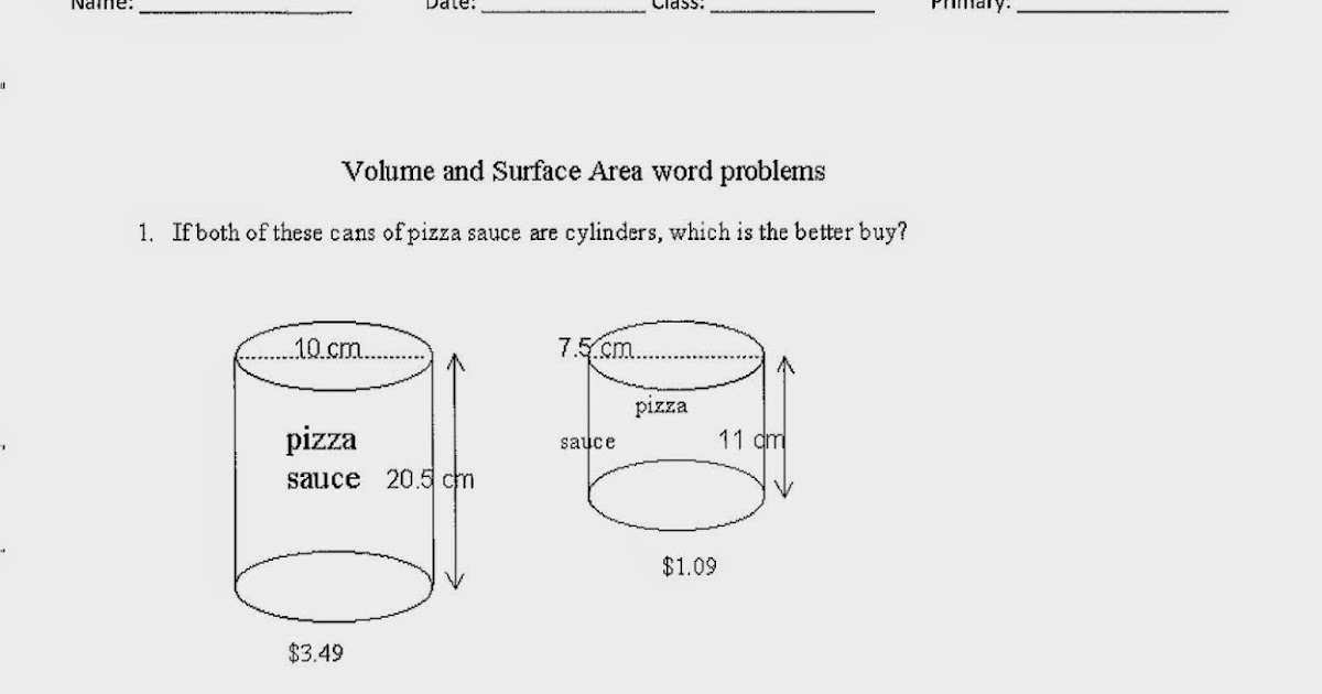 geometry 101 volume and surface area word problems surface area problems